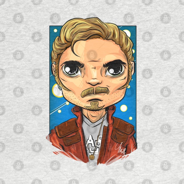 Pop Culture Caricature #12 - Starlord by yazgar